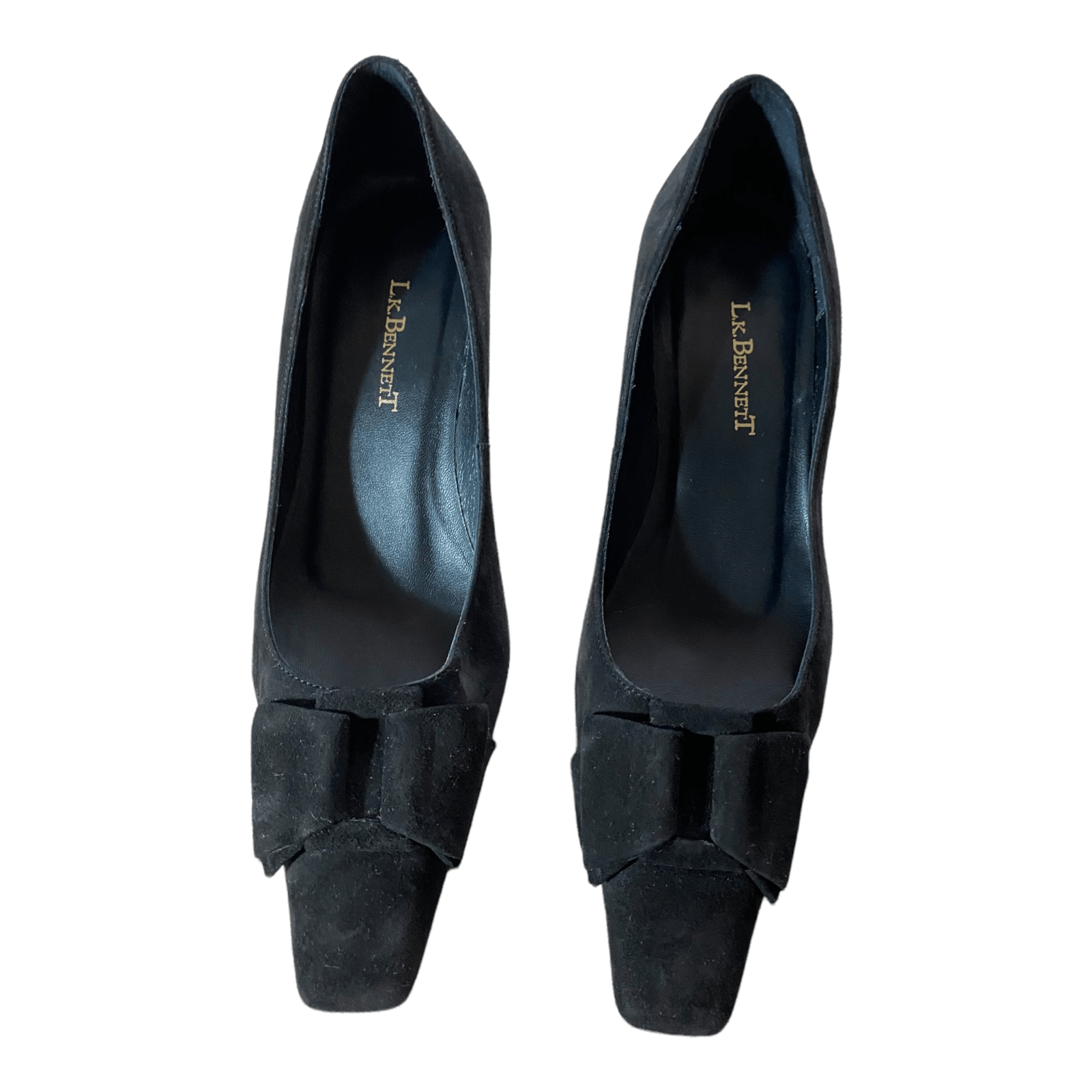 Lk bennett sales suede court shoes