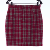 Charlotte Halton for R.I. Clothing Wool Skirt Check Red UK Size 12 - Ava & Iva