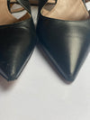 Miu Miu Black Leather Kitten Heel Slingbacks Size 39