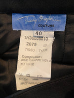 Thierry Mugler Couture Skirt Black Fine Wool Skirt UK Size 10 - Ava & Iva