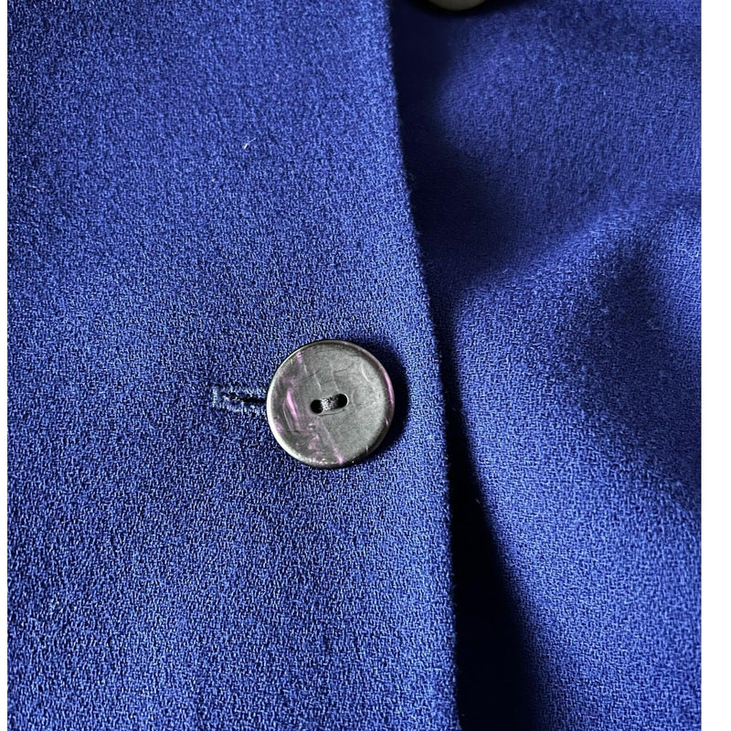 Jean Muir Wool Royal Blue Jacket UK Size 12. - Ava & Iva