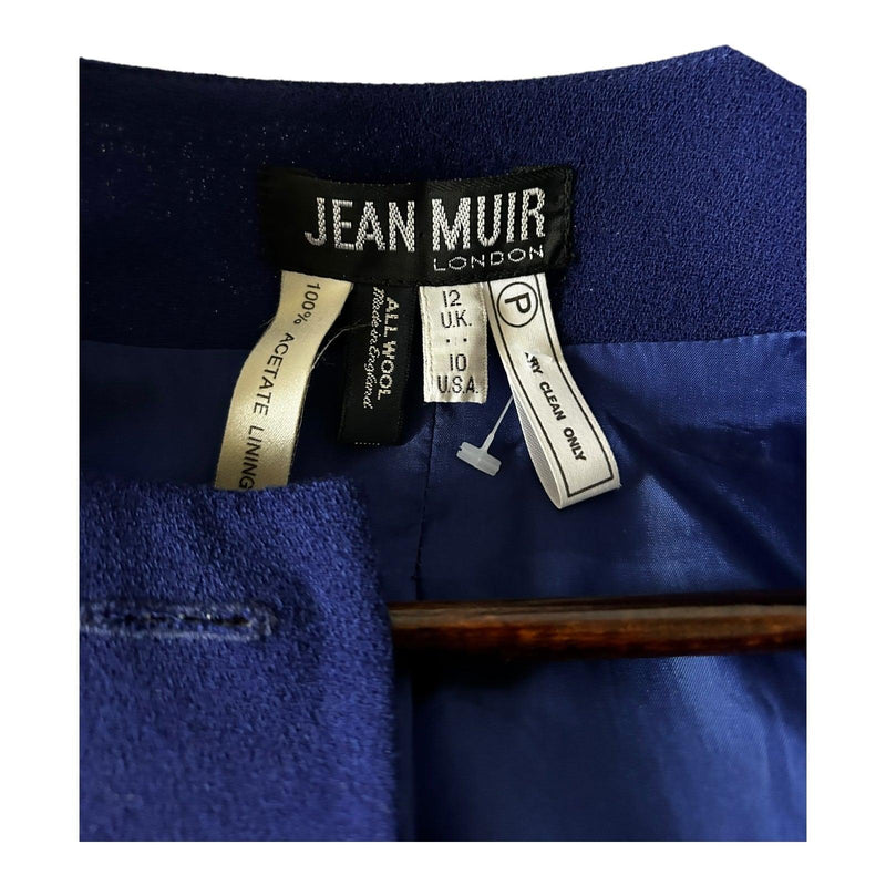 Jean Muir Wool Royal Blue Jacket UK Size 12. - Ava & Iva