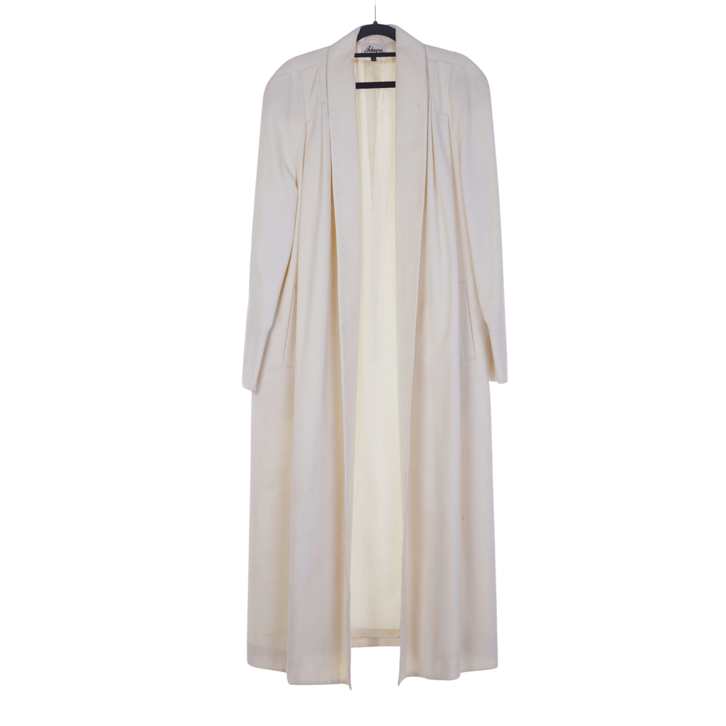 Admyra Full Length Long Sleeved Cream Coat UK Size 10 - Ava & Iva