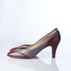 Ruchi 2 Tone Heels Burgundy and Grey Stunning Size 5.5