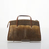 Vintage Leather Snake Skin Brown Tonal Handbag - Ava & Iva