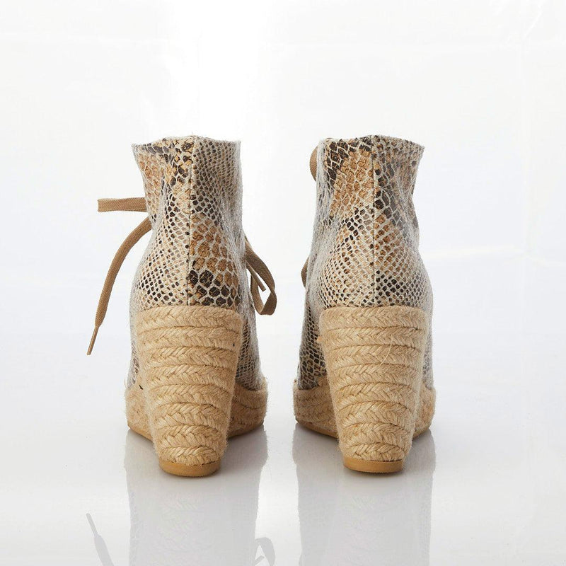 Snake print espadrille on sale wedges