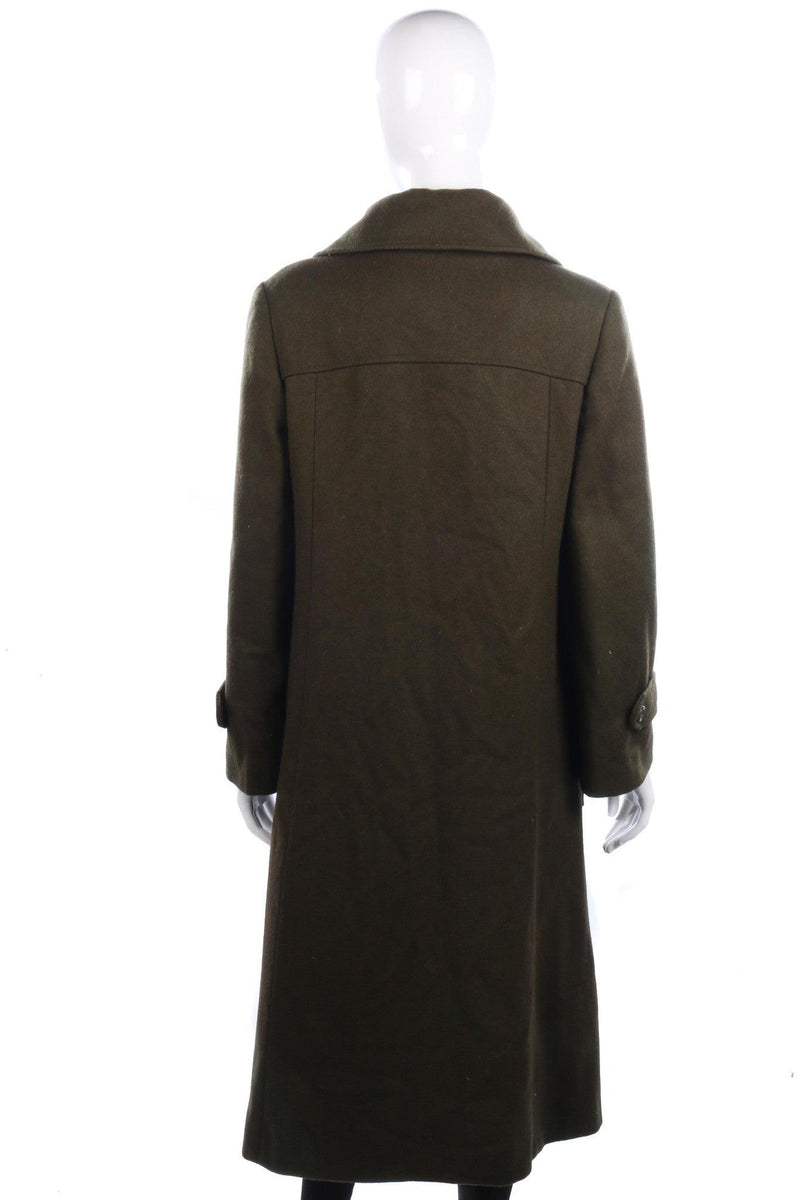 Aubrey Segal Model Wool Coat Khaki Wool. UK14 - Ava & Iva