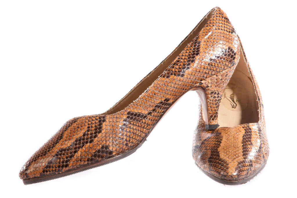 New Style Vintage Brown Snake Skin Shoes EU size 36 (UK 3)