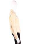 Woodland Leather soft cream jacket size 10  side