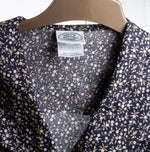 Laura Ashley Cotton Dress Dark Blue with Flowers UK 8/10 - Ava & Iva