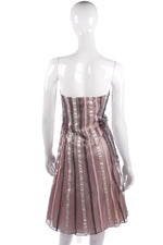 Debut pink strapless dress with embroidered ribbon size 16 - Ava & Iva