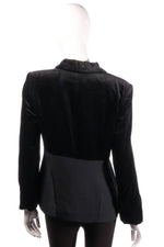 Jaeger Jacket Velvet and Cloth Black UK Size 10/12 Unworn - Ava & Iva