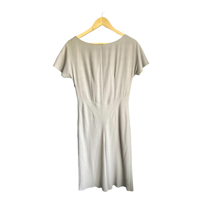 Kaliko Taupe Short Sleeved Dress UK Size 10 - Ava & Iva