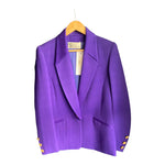 Simpson Wool Purple Skirt Suit UK Size 12 - Ava & Iva