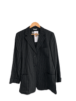 Max Mara Black Stripe Linen Jacket UK Size 16 - Ava & Iva