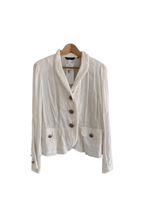 Verse Summer Linen Jacket Cream UK Size M - Ava & Iva