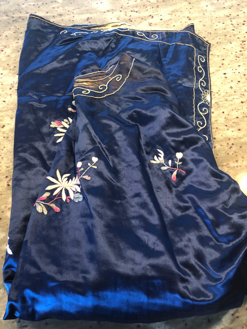 Dark blue silk kimono - Ava & Iva