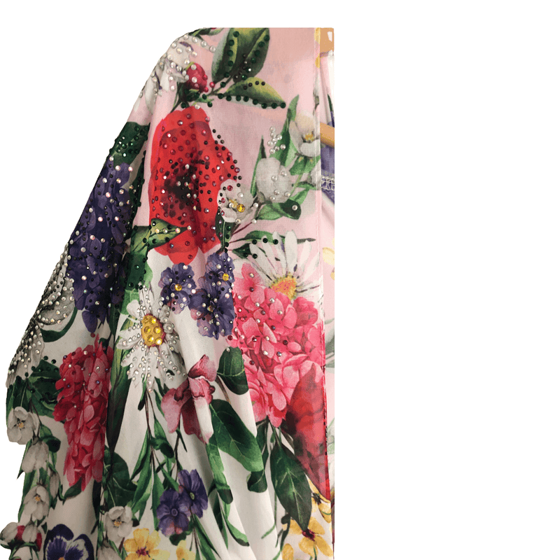 Skksst Womens Sleeveless Kaftan Long Dress Summer Floral Print