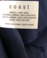 Coast Isabella 100% Silk Lace Strapless Maxi Dress Evening Gown Navy Blue Black BNWT UK Size 12 - Ava & Iva
