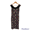 DVF 100% Silk Sleeveless Beaded Shift Dress Blue Multi Geometric Print S UK Size 8-10 - Ava & Iva