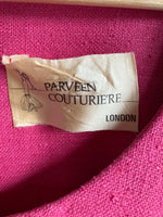 Parveen Couturie're Pink Short Sleeved Dress Suit And Long Sleeved Jacket UK Size 14 - Ava & Iva
