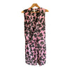 Diane Von Furstenberg Silk Pink and Black Floral Sleeveless Dress UK Size 10 - Ava & Iva